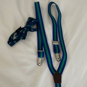 Boys how tie and suspenders